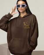 Bluza oversize z kapturem <br>Just Breathe Edycja Gold <br>Haft, Efekt sprania